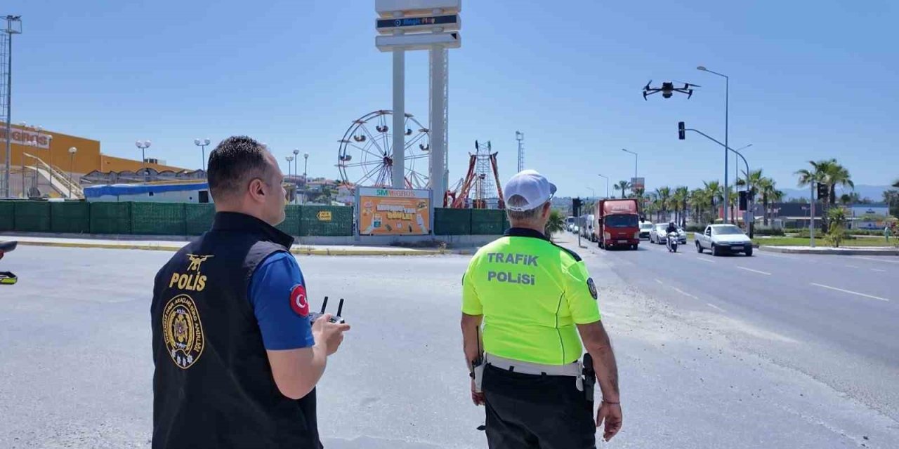 Kuşadası’nda Kurban Bayramı öncesi havadan trafik denetimleri sıkılaştırıldı