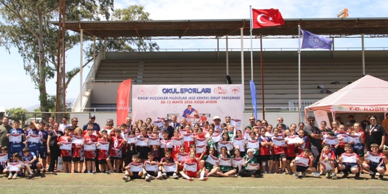 Köşk’te Ragbi Küçükler Grup Yarışmalarında takımlar madalyalarına kavuştu