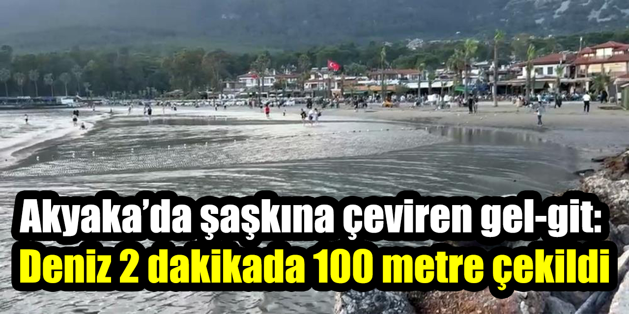 Akyaka’da şaşkına çeviren gel-git: Deniz 2 dakikada 100 metre çekildi