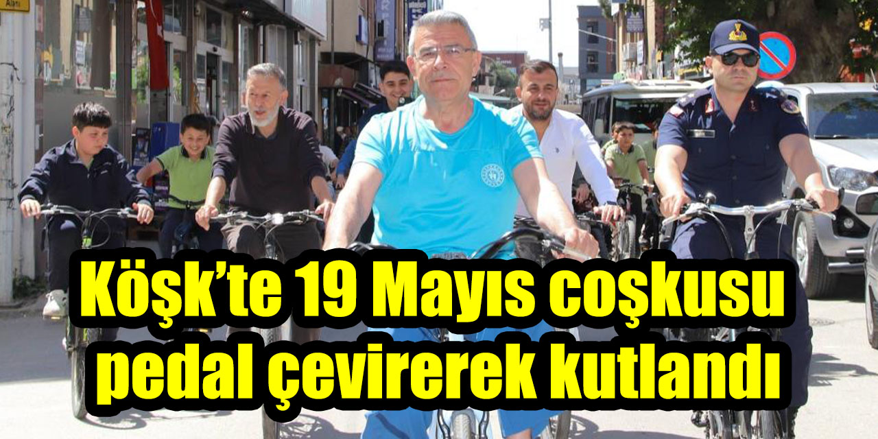 Köşk’te 19 Mayıs coşkusu pedal çevirerek kutlandı