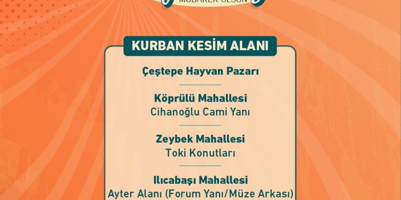 Efeler’de kurban kesim noktaları belirlendi