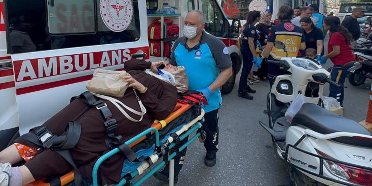 Yaya geçidinde kaza: Anne ve 3 çocuğa motosiklet çarptı