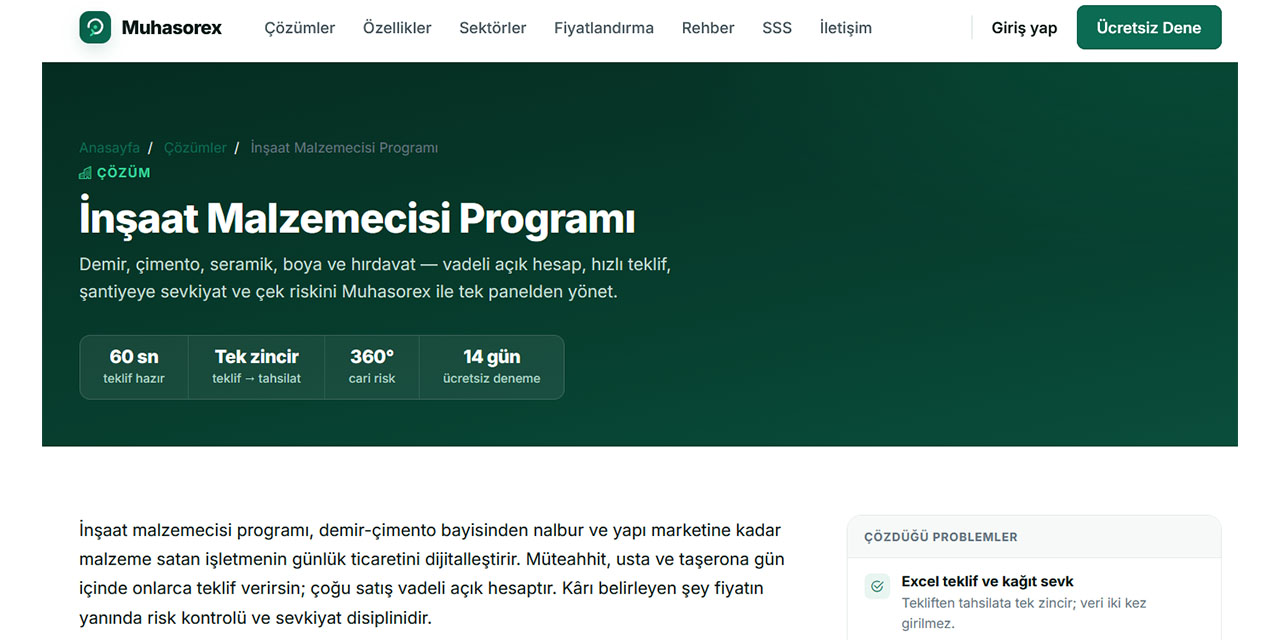 muhasorex.com ile ticarette kontrol zamanı