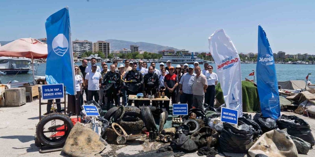 Denizden çıkanlar pes dedirtti: Klozet kapağı ve araba lastiği bile var