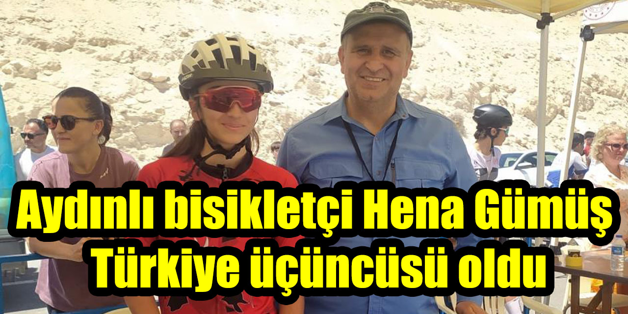 Aydınlı bisikletçi Hena Gümüş Türkiye üçüncüsü oldu