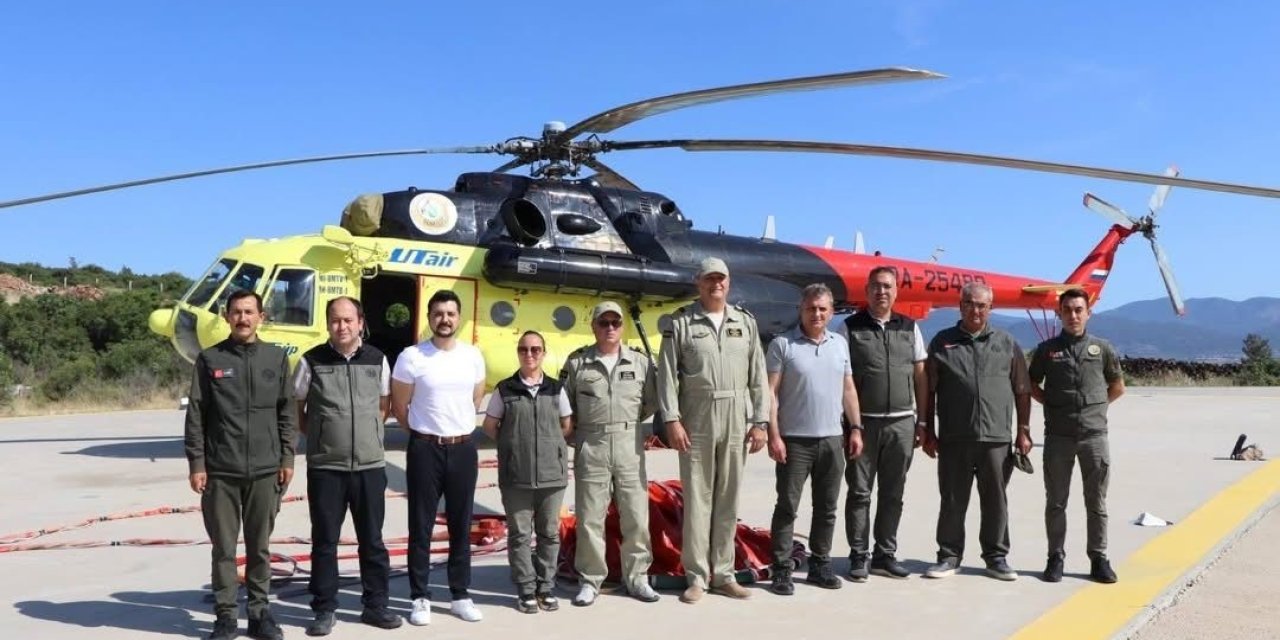 Yatağan’da konuşlu yangın söndürme helikopteri hizmete başladı