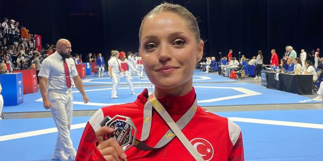 Denizlili sporcu Almanya’dan gümüş madalya ile döndü