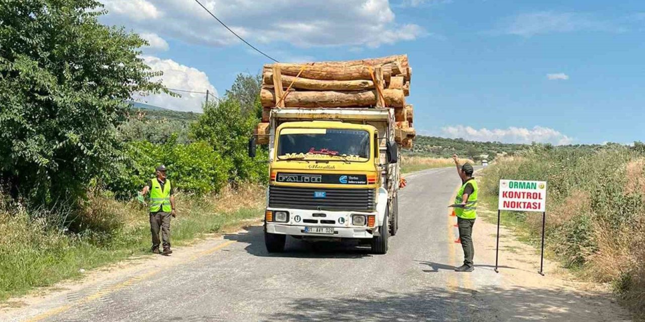 Muğla’da orman emvali taşıyan araçlara mobil kontrol denetimi