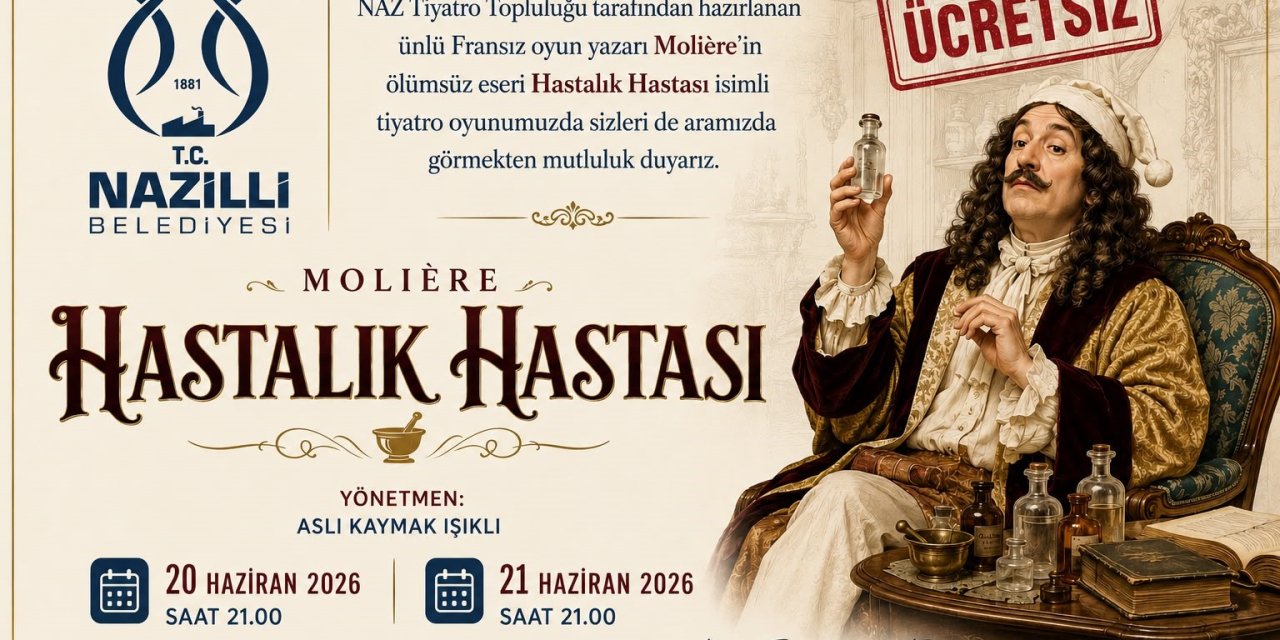 Nazilli Belediyesi’nden ücretsiz tiyatro etkinliği