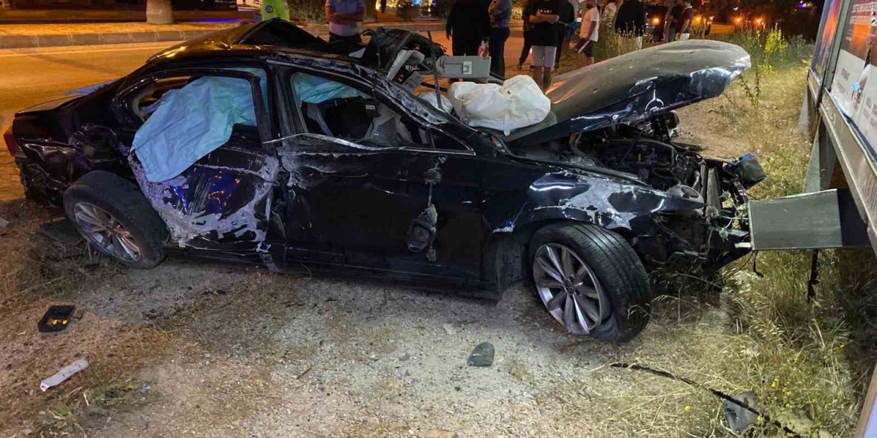 Bodrum’da takla atan otomobildeki 3 kişi yaralandı