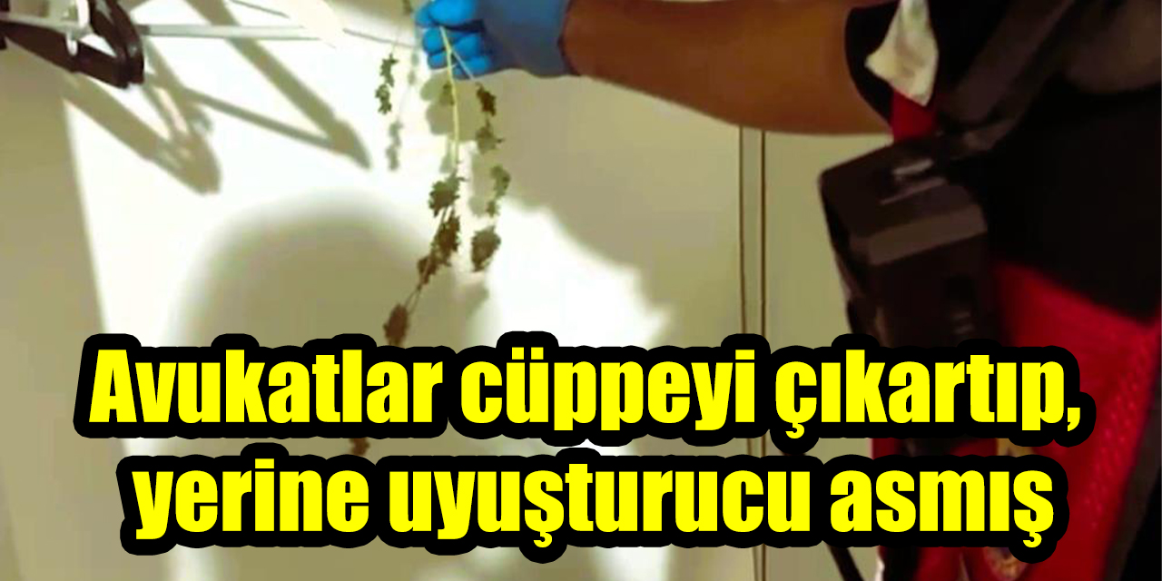 Avukatlar cüppeyi çıkartıp, yerine uyuşturucu asmış
