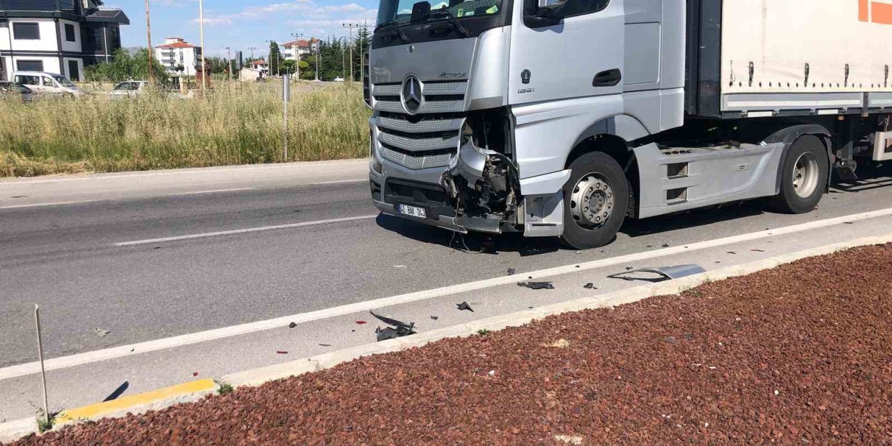 Bolvadin’de trafik kazası: 1 yaralı