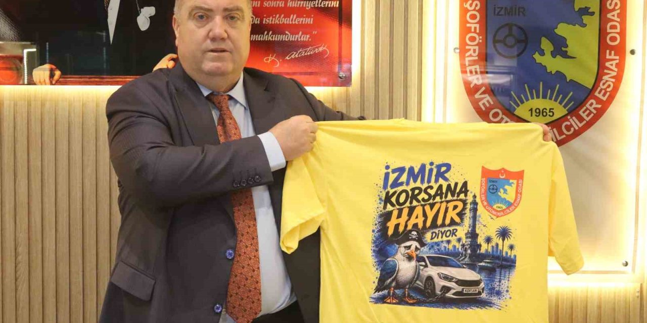 İzmir’de taksicilerden ‘korsana hayır’ mesajı