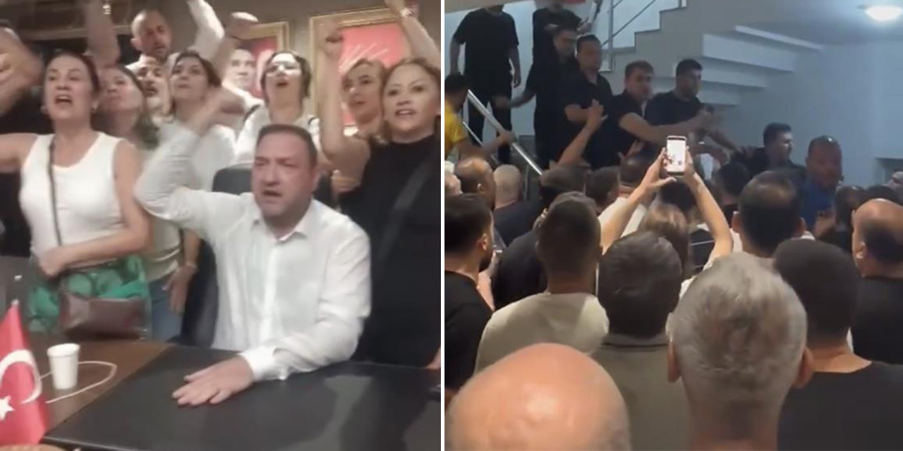 CHP İzmir İl binasında  gece yarısı gerginliği