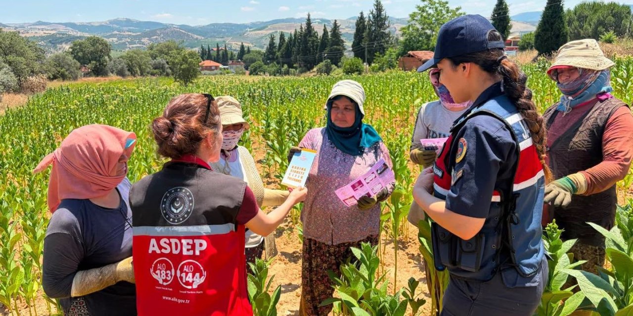 Salihli Jandarma, tütün tarlasında KADES’i anlattı