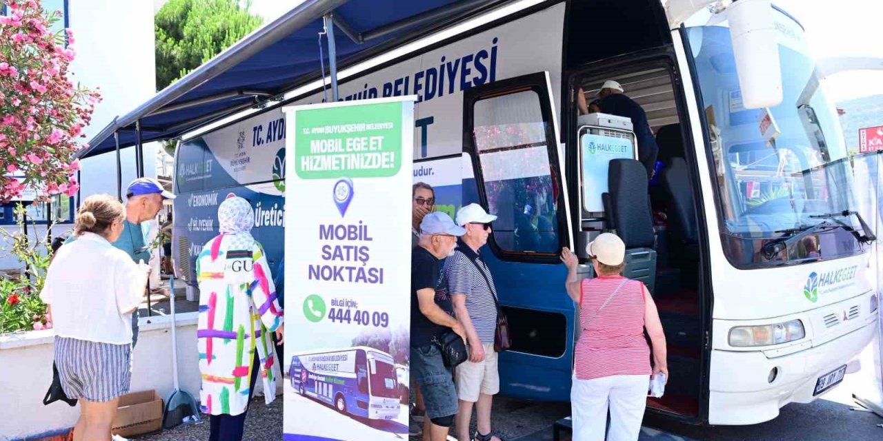 Aydın Büyükşehir Belediyesi Mobil Halk Ege Et aracına Didim’de yoğun ilgi