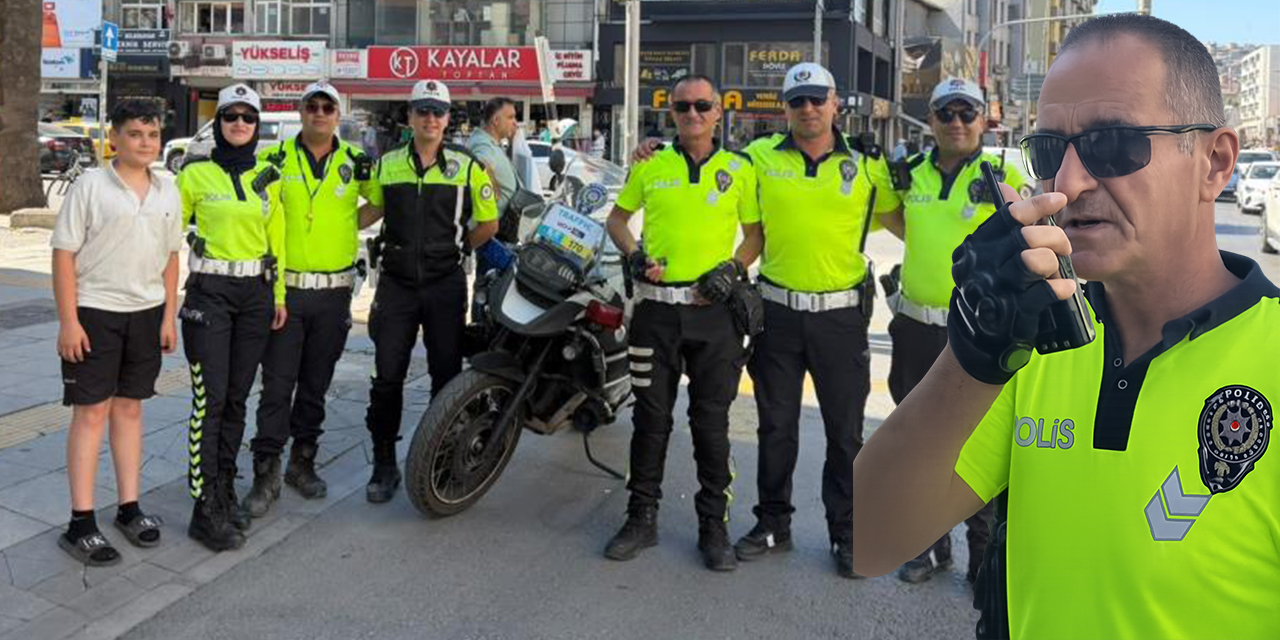 35 yıllık trafik polisi, telsiz  anonsuyla mesleğe veda etti