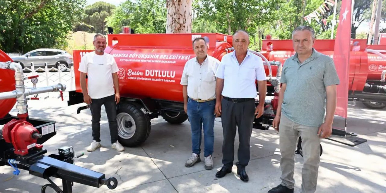 Sarıgöl’de üç mahalleye yangın tankeri desteği