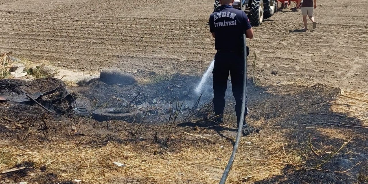 Arazi yangını büyümeden söndürüldü