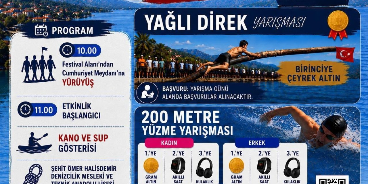 Köyceğiz’de Denizcilik ve Kabotaj Bayramı çeşitli etkinliklerle kutlanacak