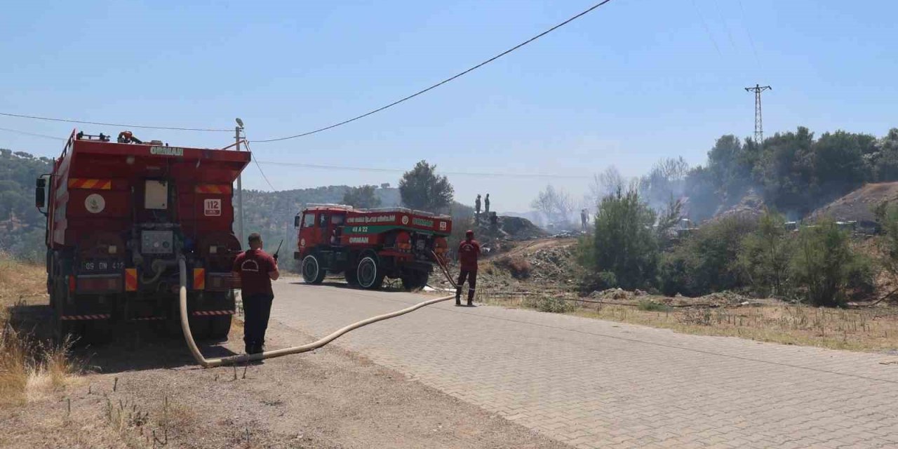 Başkan Arıcı, yangın bölgesinde incelemelerde bulundu