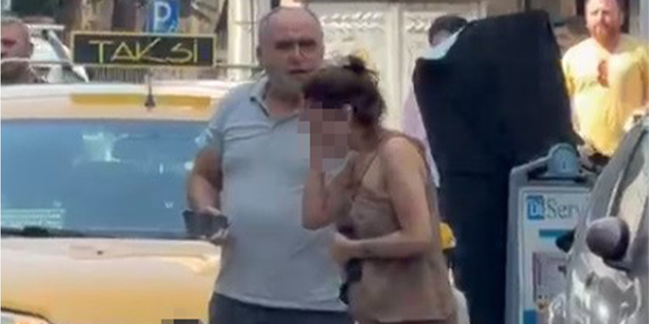 Takside güzergah kavgası: Tekme tokat birbirlerine girdiler