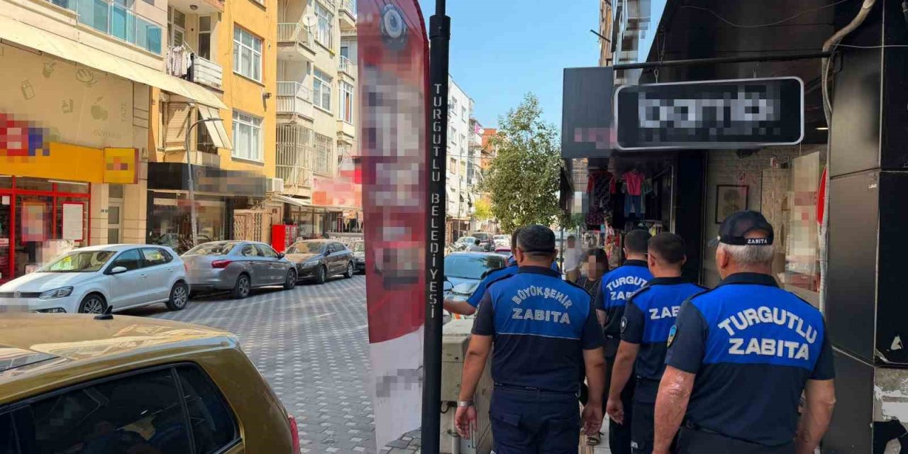 Turgutlu’da yol ve kaldırım işgallerine ortak denetim