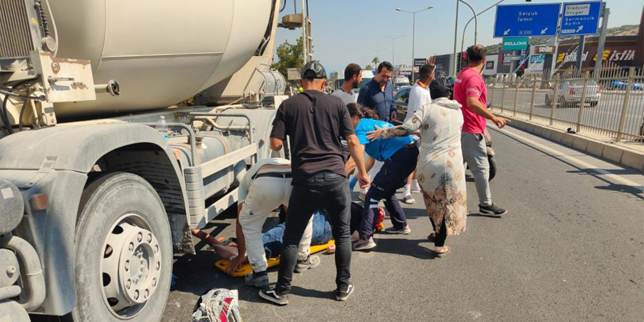 Kuşadası'nda beton mikserinin çarptığı yaya hayatını kaybetti