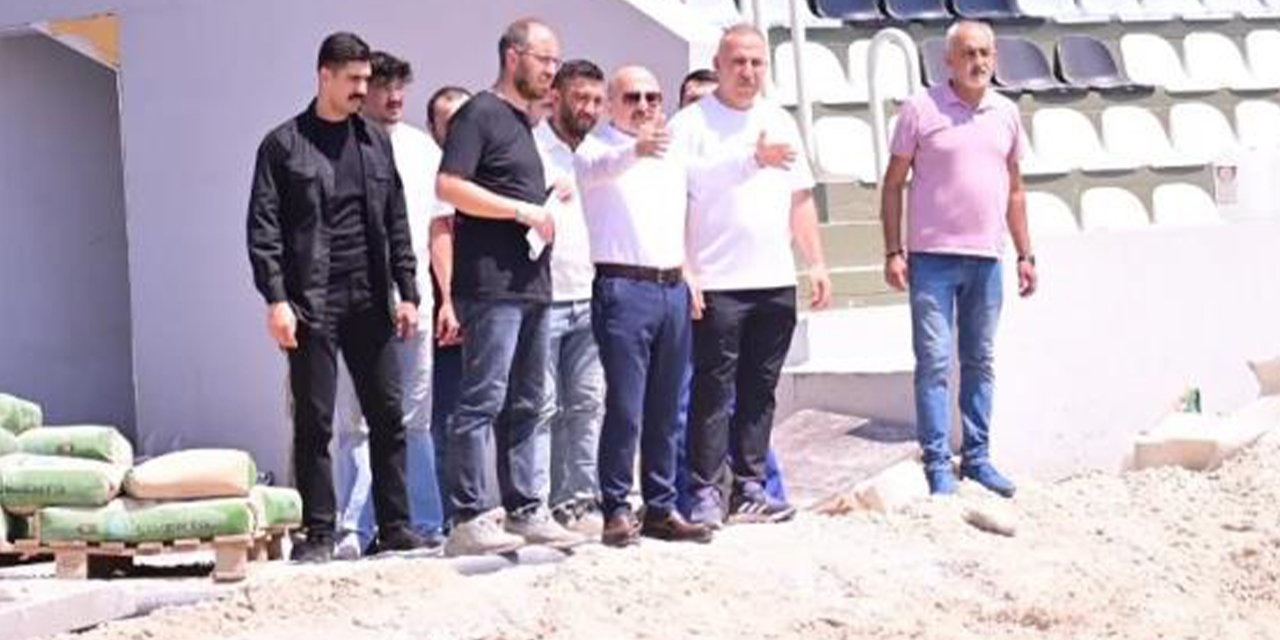 Vali Varol, Adnan Menderes Şehir Stadı inşaatını inceledi