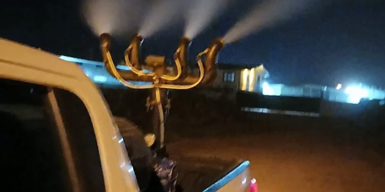 Germencik’te gece ilaçlaması sürüyor