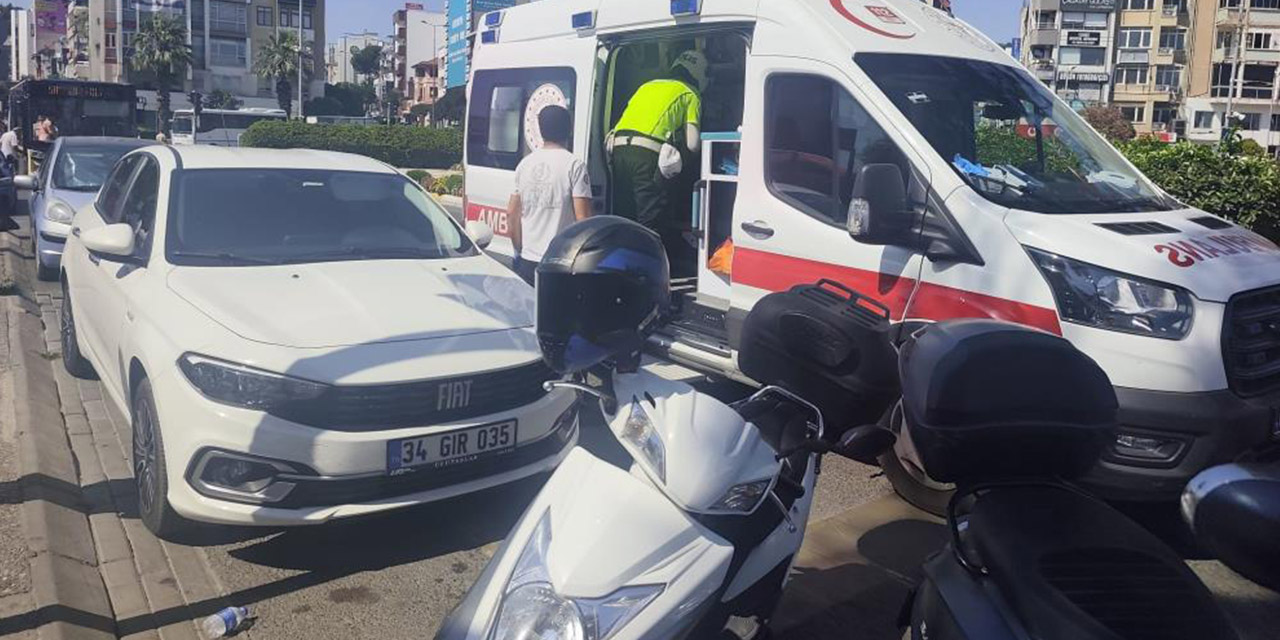 Efeler'de motosiklet sürücüsü sıkıştırılınca kaza yaptı: 3 metre sürüklendi