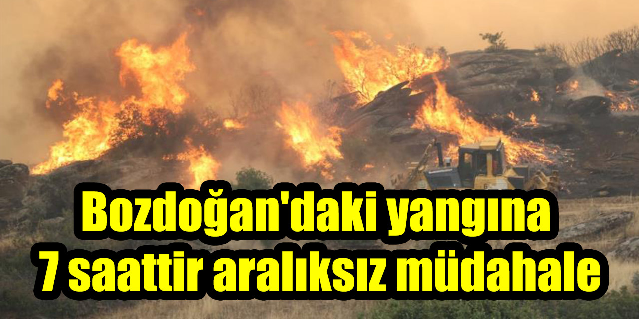 Bozdoğan'daki yangına 7 saattir aralıksız müdahale