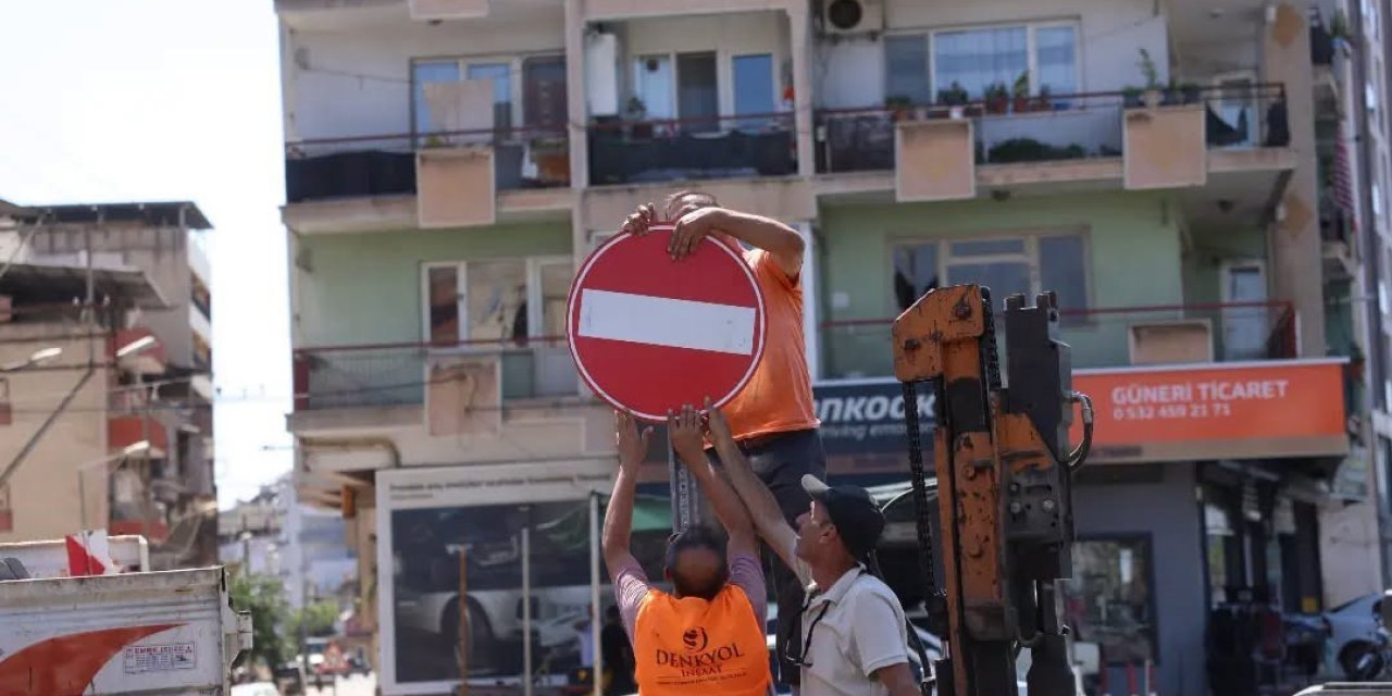 İncirliova’da trafik akış yönü değişti