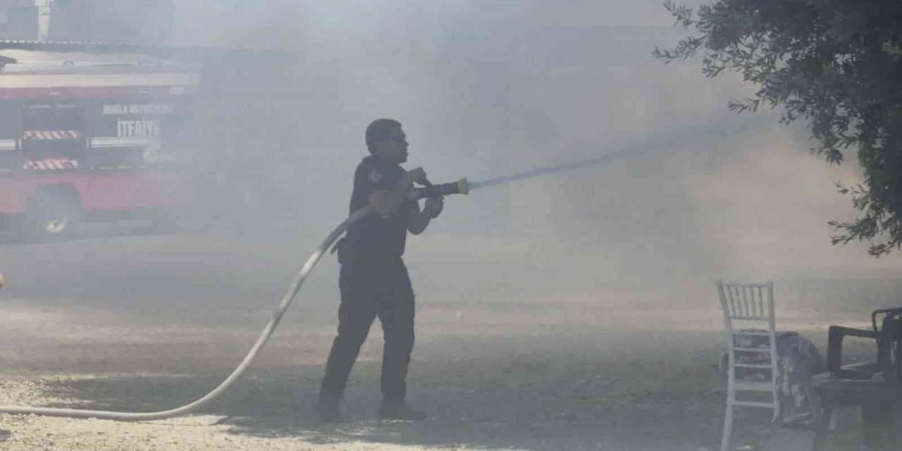 Bodrum’da personel lojmanında yangın