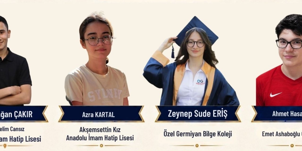Kütahyalı 4 öğrenci 500 tam puanla LGS’de Türkiye birincisi oldu
