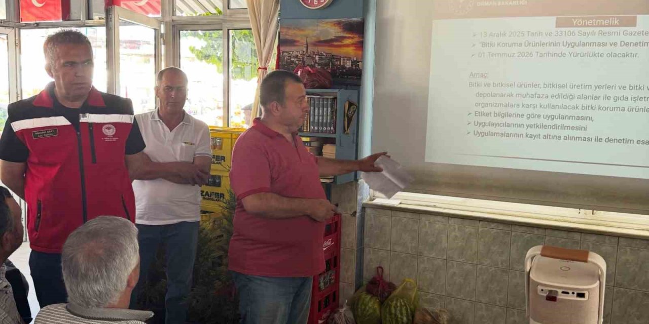 Çiftçiler bitki koruma ve tarımsal destekler konusunda bilgilendirildi