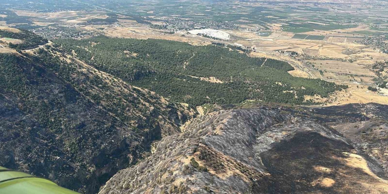 Denizli’de korkutan yangın kontrol altına alındı