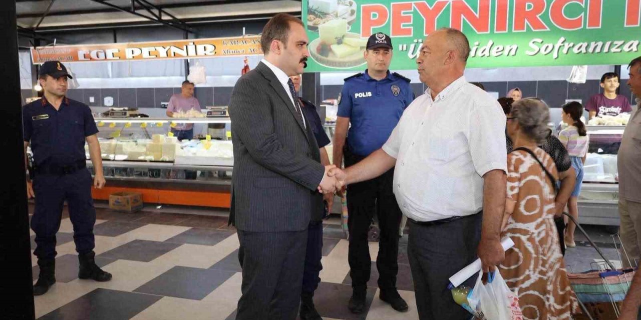 Kaymakam Battal, pazarcı esnafı ve vatandaşlarla buluştu