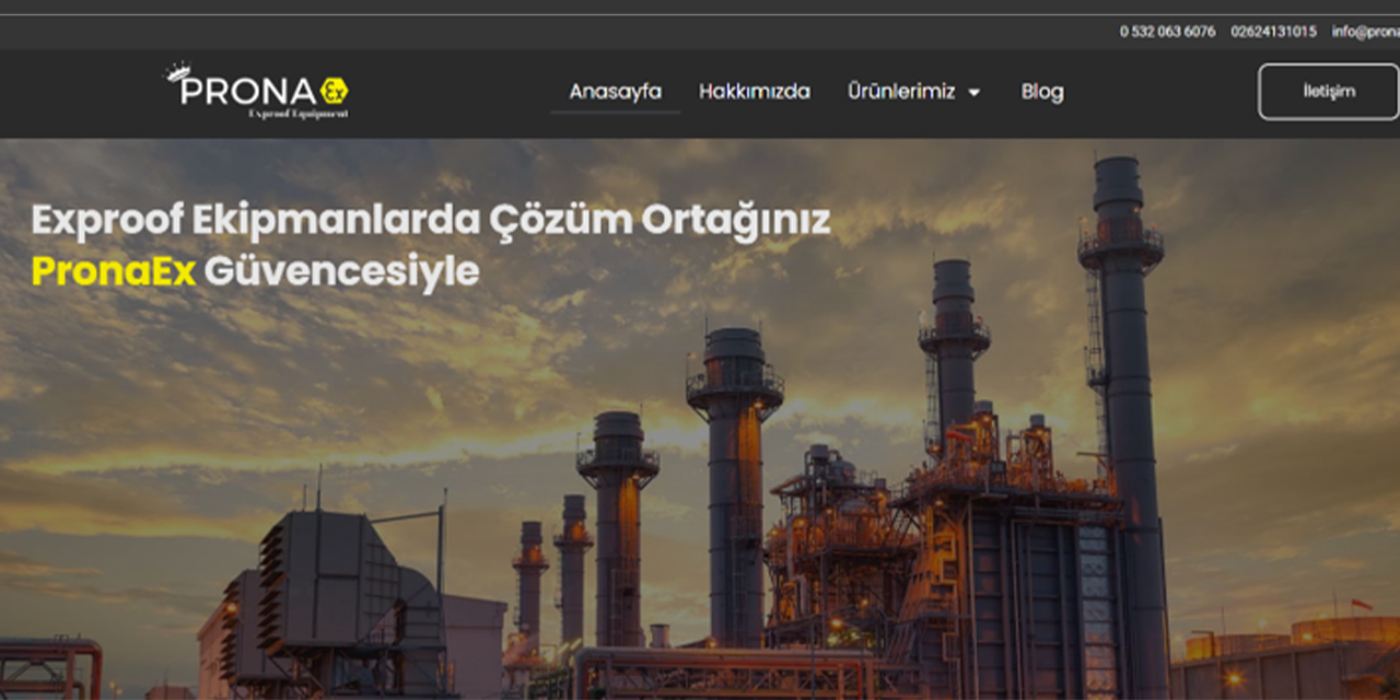 Pronaex Exproof çözümleri ile endüstriyel alanlarda güvenli kullanım