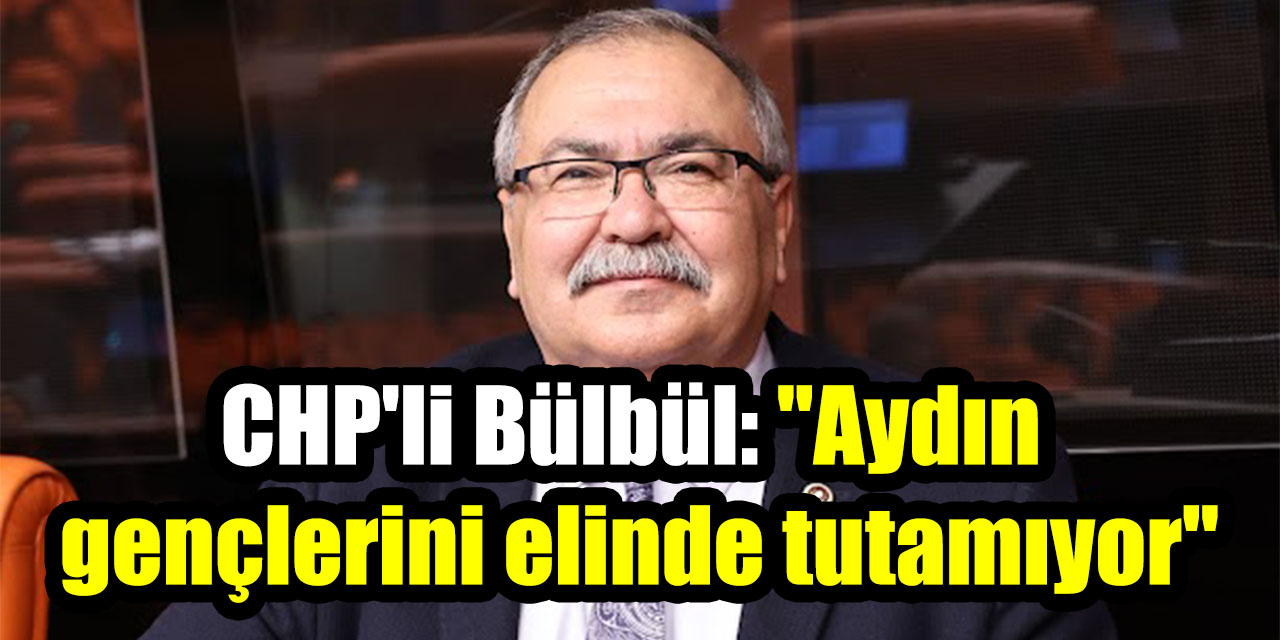 CHP'li Bülbül: "Aydın gençlerini elinde tutamıyor"