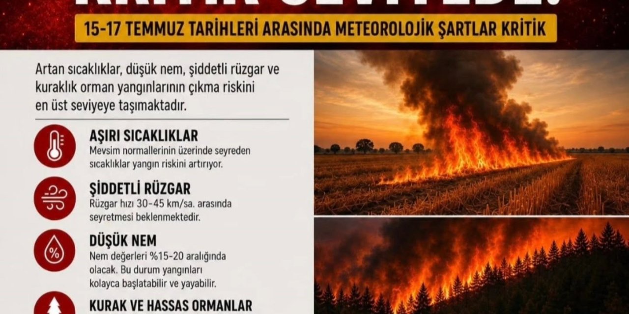 Aydın Valiliği’nden orman yangını uyarısı
