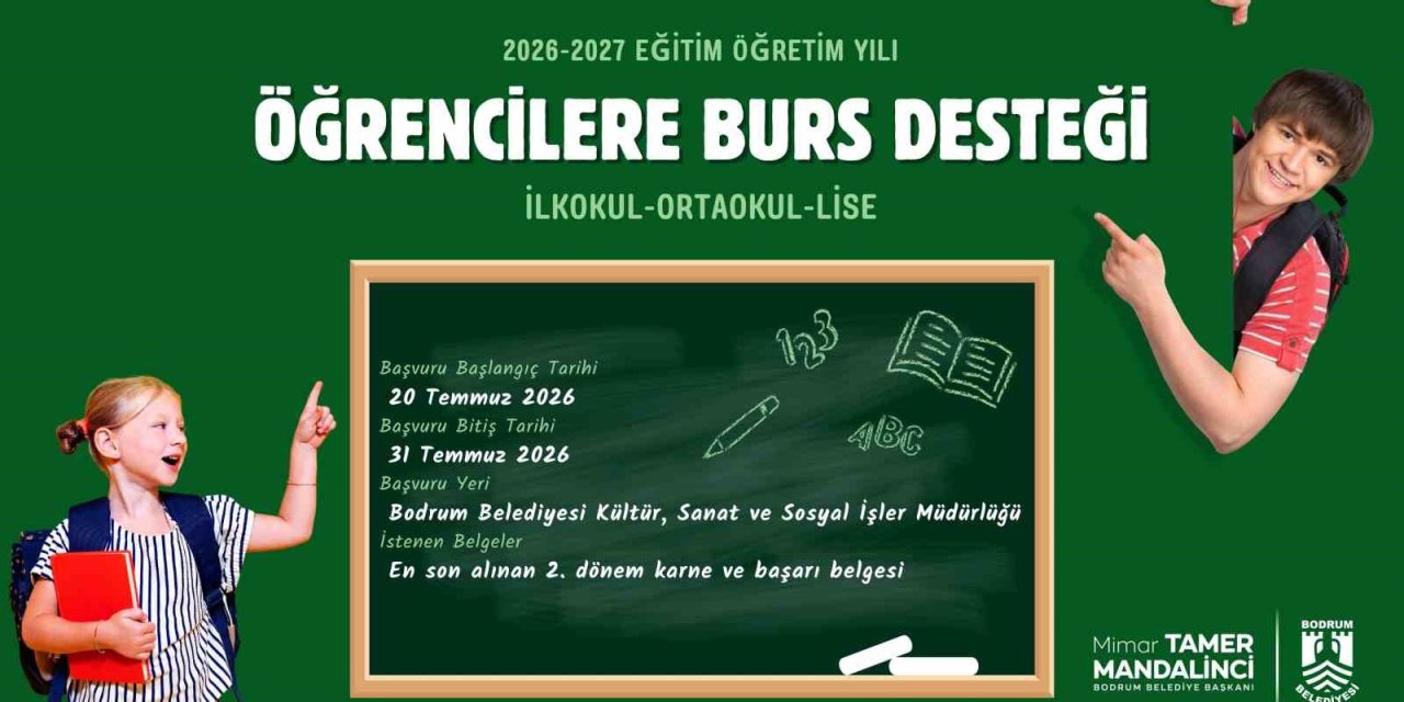 Bodrum Belediyesinden öğrencilere burs desteği