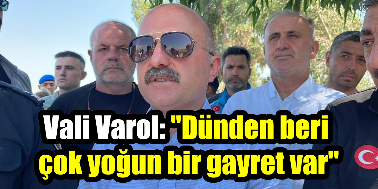 Vali Varol: "Dünden beri çok yoğun bir gayret var"