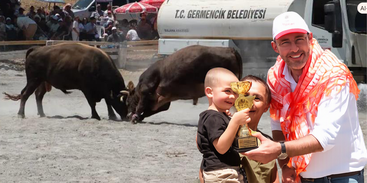 Germencik'te pehlivan boğalar arenaya çıktı, Yörük kültürü yaşatıldı