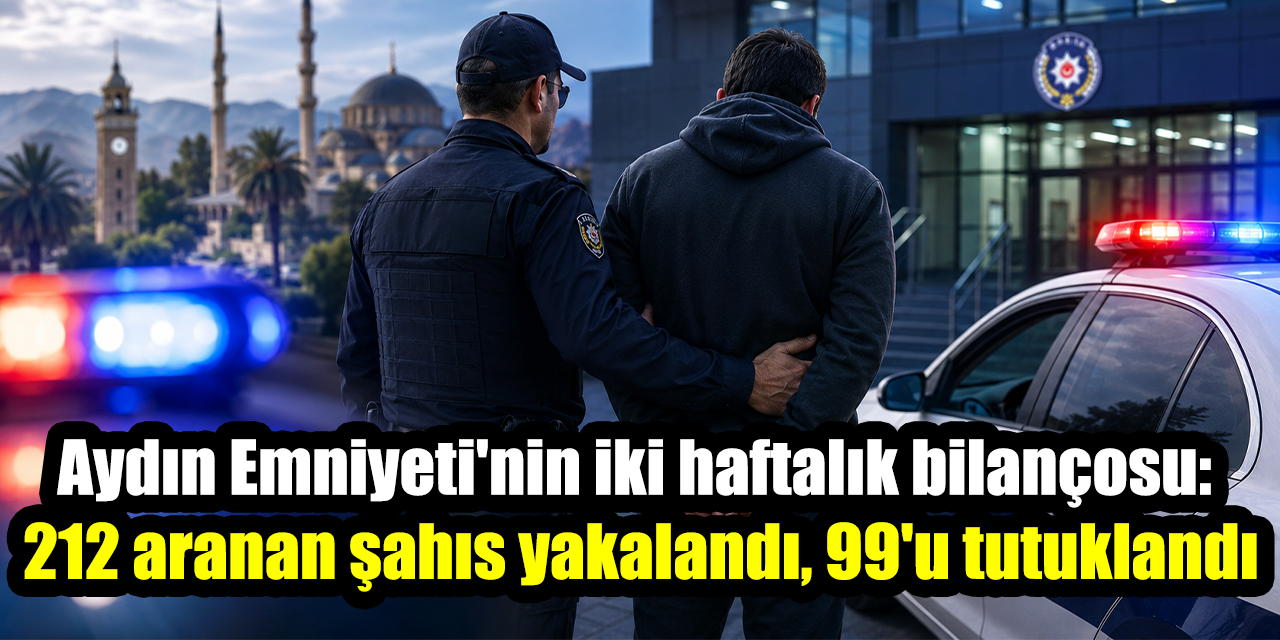 Aydın Emniyeti'nin iki haftalık bilançosu: 212 aranan şahıs yakalandı, 99'u tutuklandı
