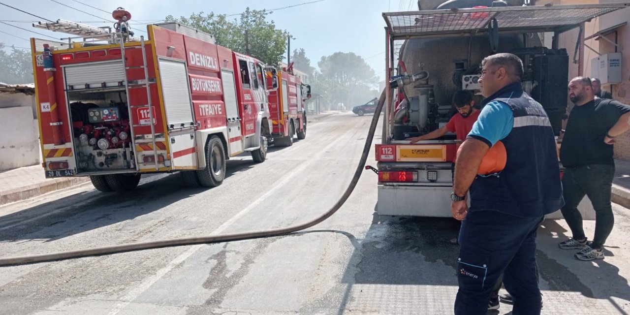 Bahçe temizliği için yakılan ateş evi küle çevirdi, depoda patlayan tüpler korkuya neden oldu