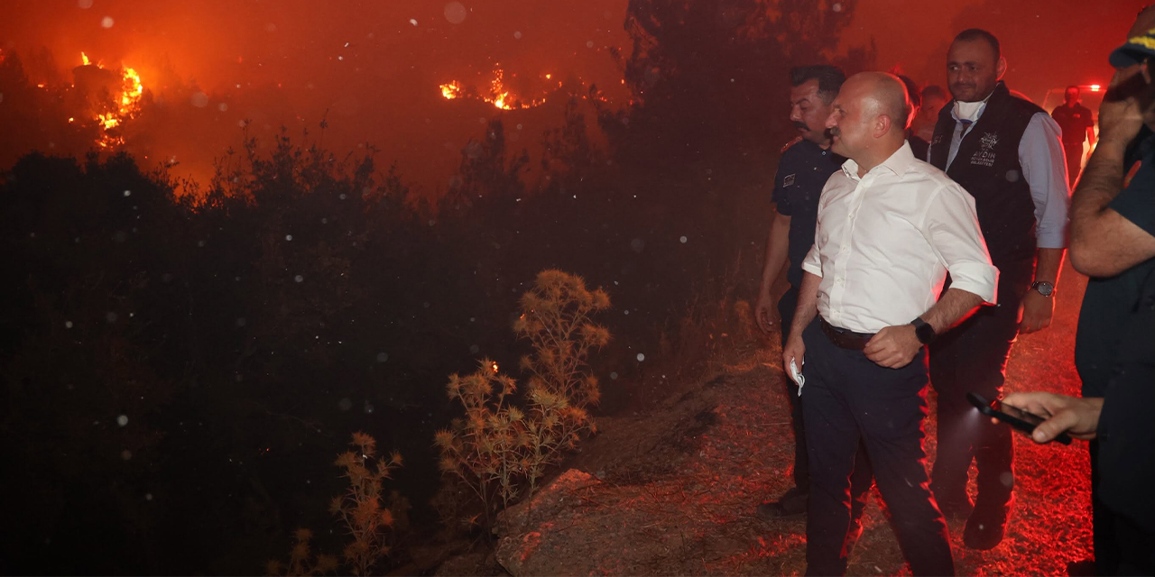 Vali Varol, Çine'deki yangın bölgesinde incelemelerde bulundu
