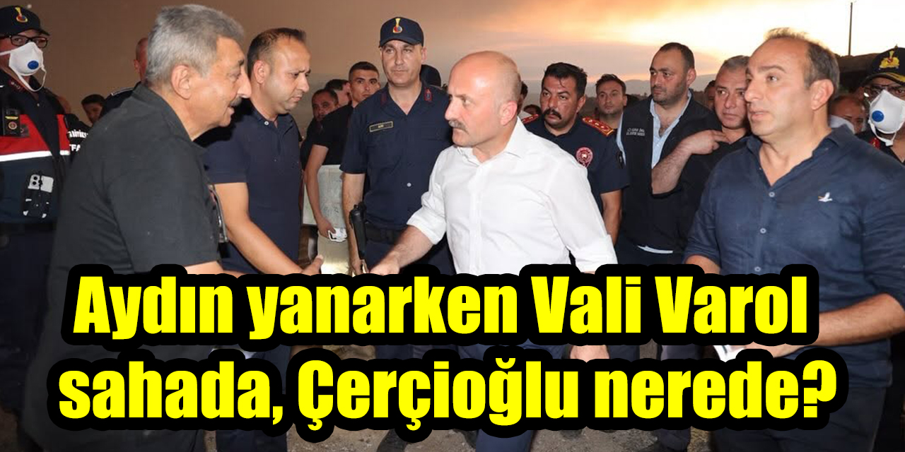 Aydın yanarken Vali Varol sahada, Çerçioğlu nerede?