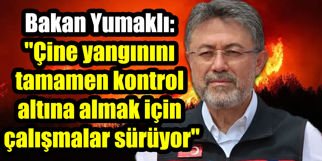 Bakan Yumaklı: "Çine yangınını tamamen kontrol altına almak için çalışmalar sürüyor"