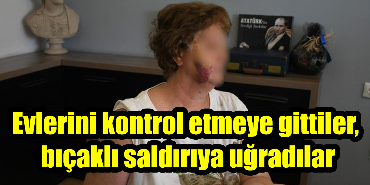 Evlerini kontrol etmeye gittiler, bıçaklı saldırıya uğradılar: 2 tutuklama